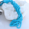 AAA SLEEPING Beauty Turquoise Beads Round 4.5mm 18" -NewWorldGems