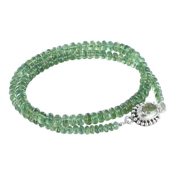 Apatite Necklace Rondelle Beads Green 4.5-7.5Mm 17" -NewWorldGems