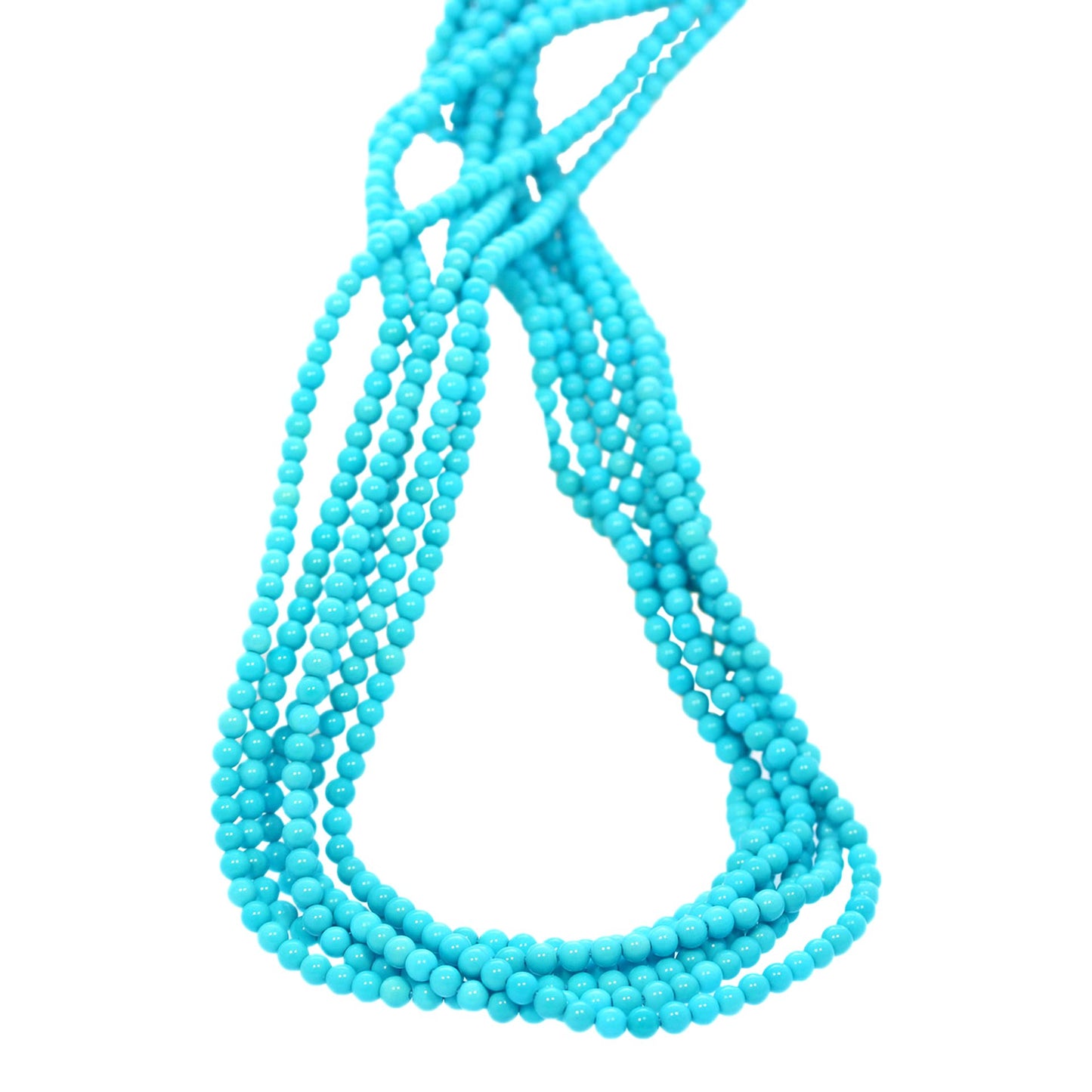 AAA Sleeping Beauty Turquoise Beads Round 3.8-4mm -NewWorldGems