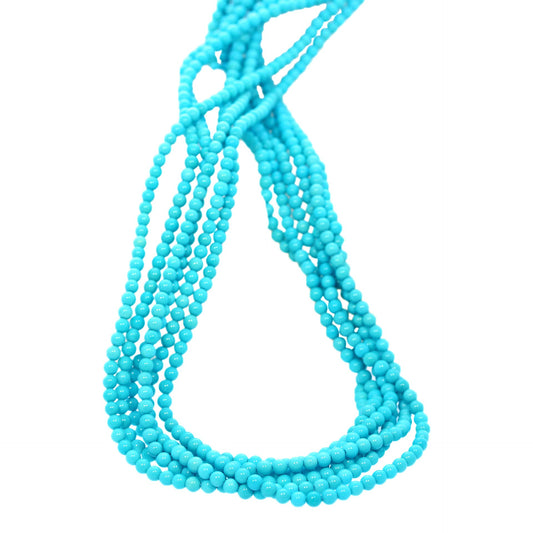 AAA Sleeping Beauty Turquoise Beads Round 3.8-4mm -NewWorldGems