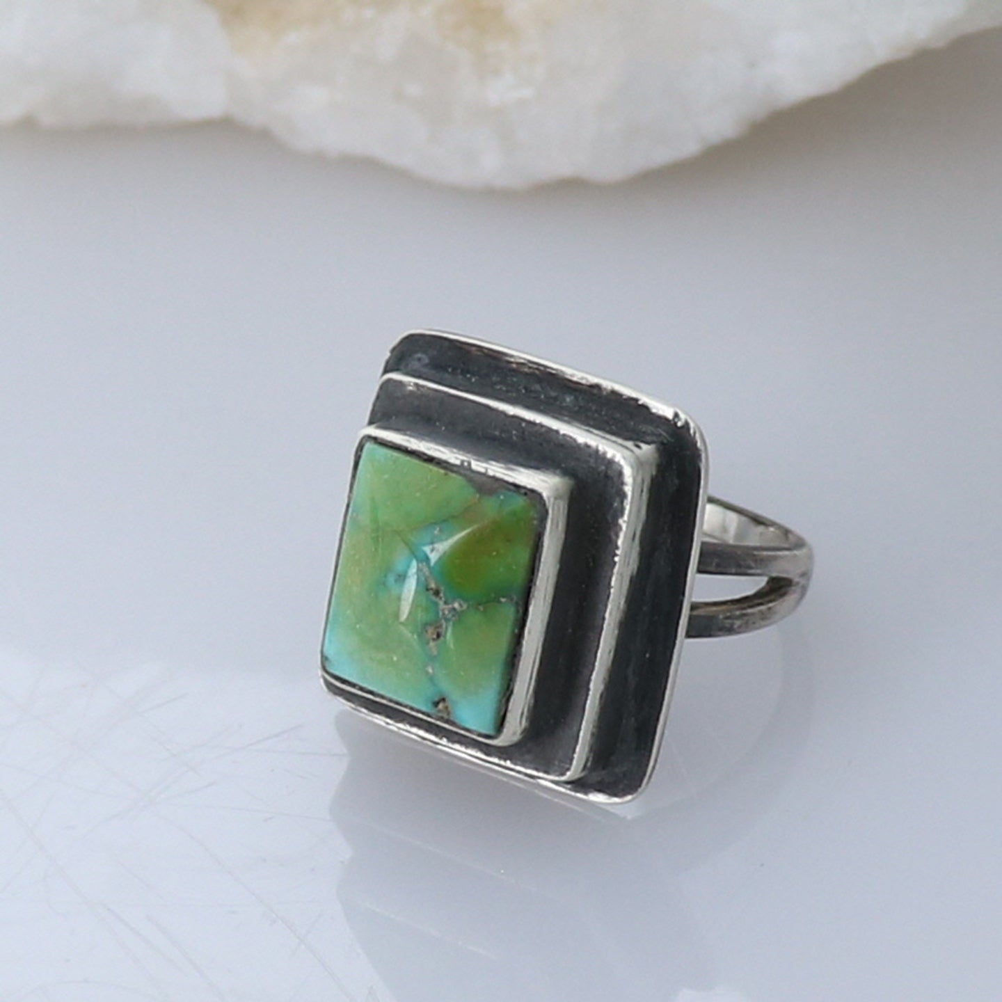 Royston Turquoise Ring Sterling Southwest One Of A Kind -NewWorldGems