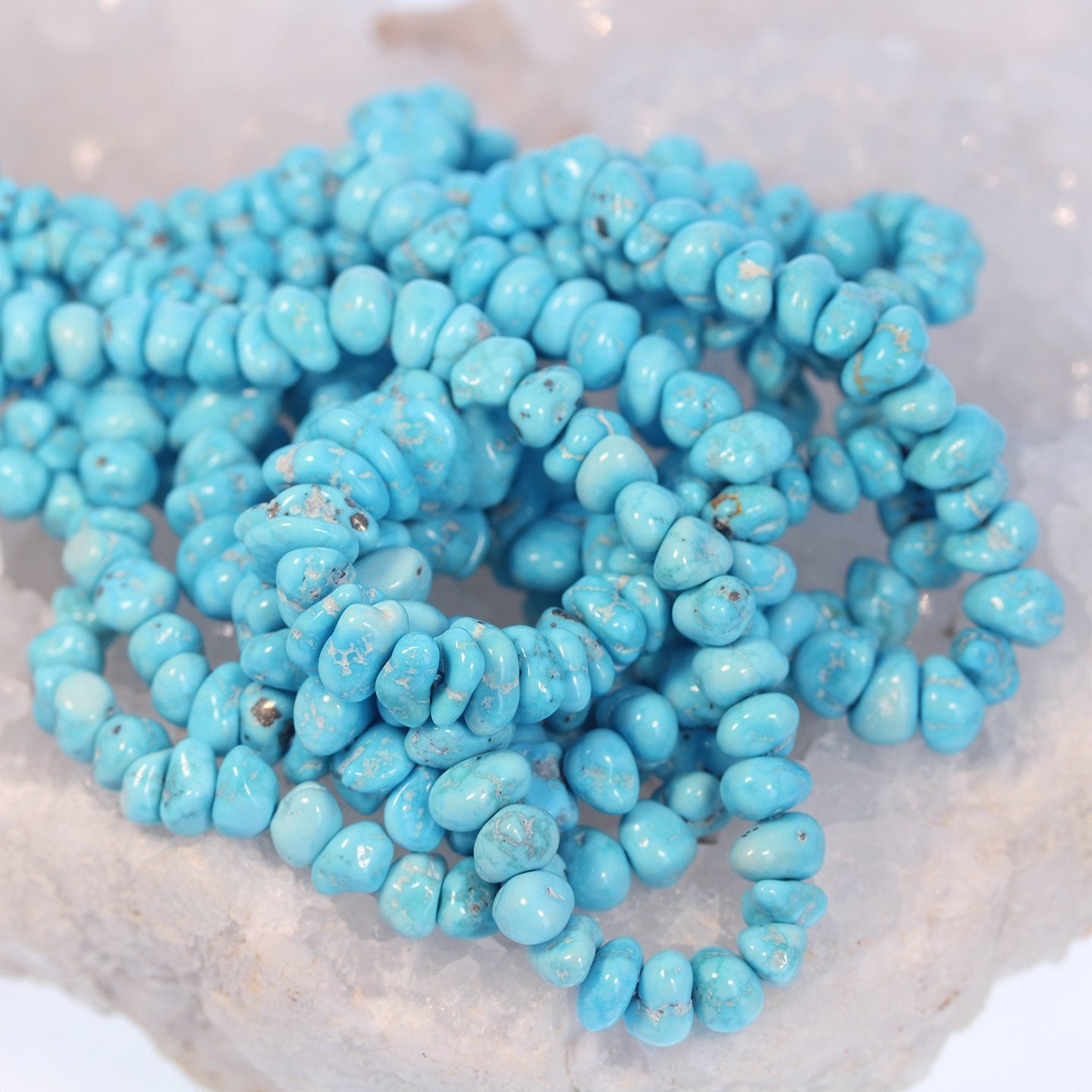 Sleeping Beauty Turquoise Beads Nuggets 5-11Mm, -NewWorldGems