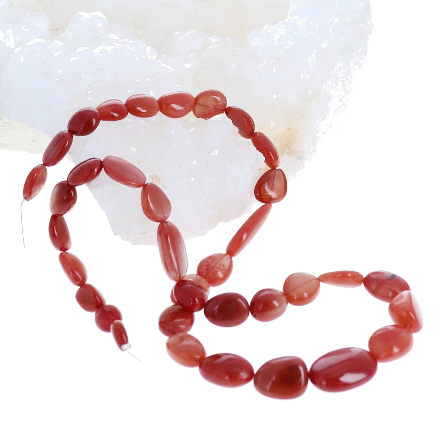 Andesine Beads Oval Shape Rich Auburn Color 4-15X18Mm 18", -NewWorldGems