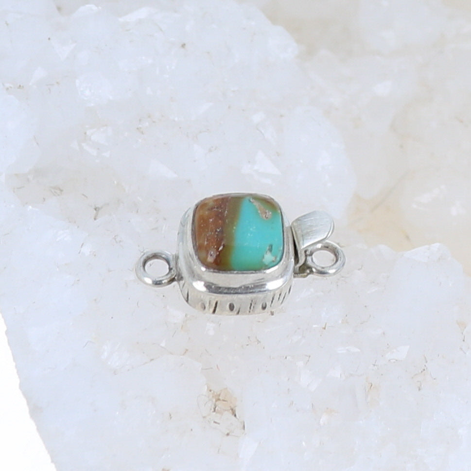 CARICO LAKE Turquoise Clasp Southwest Style Cushion Shape -NewWorldGems