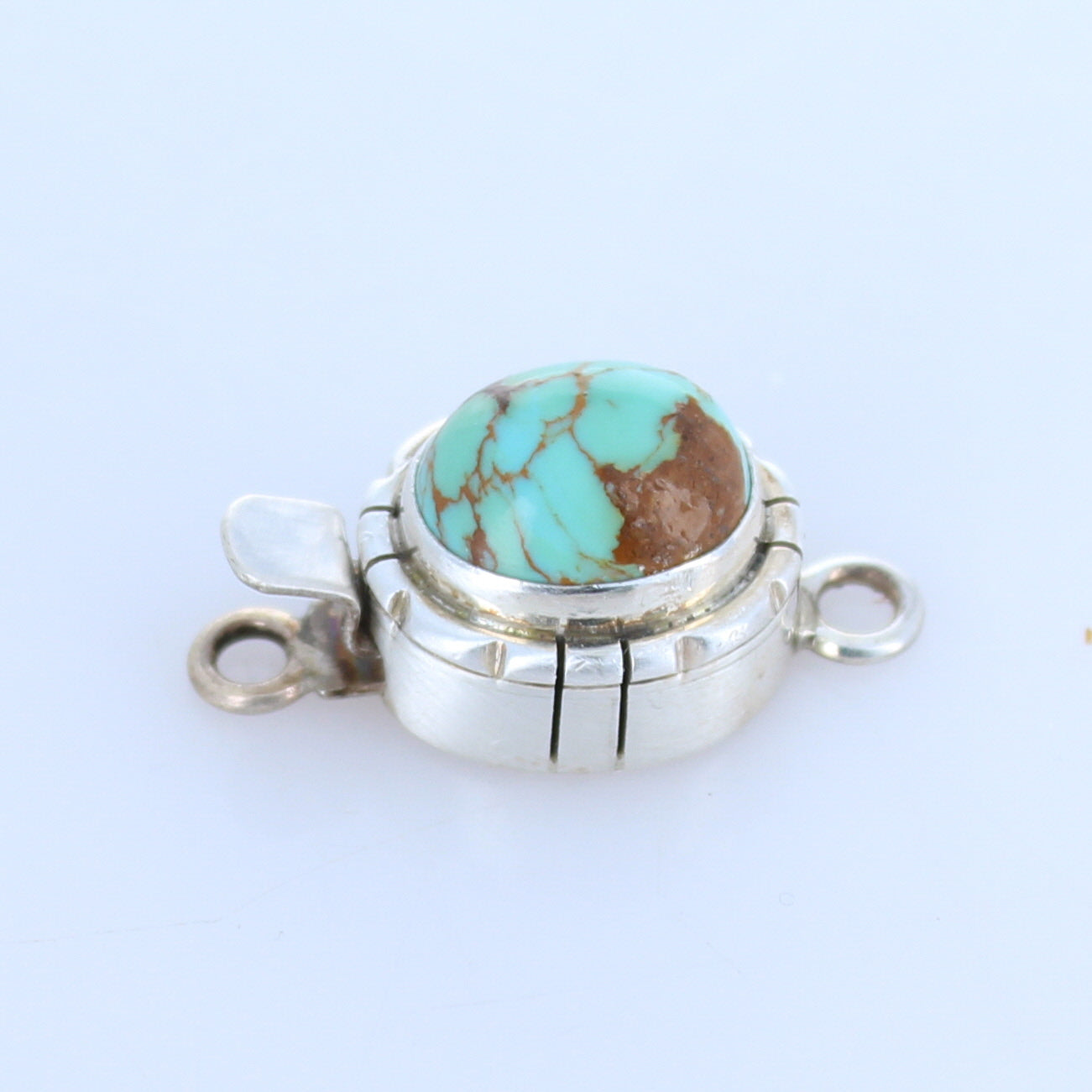 AAA Patagonia Turquoise Sterling Clasp 10x12mm #1 -NewWorldGems