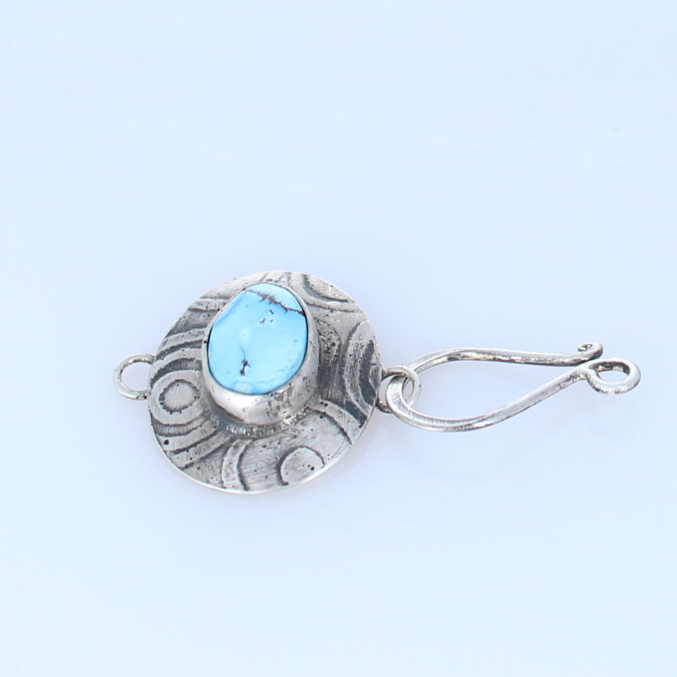 Mixed Gemstone and Turquoise Sterling Clasp J Hook -NewWorldGems