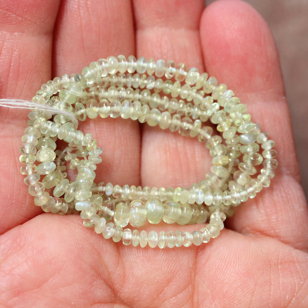 SPARKLING CHRYSOBERYL Beads Rondelles 2.6-5mm 16" -NewWorldGems
