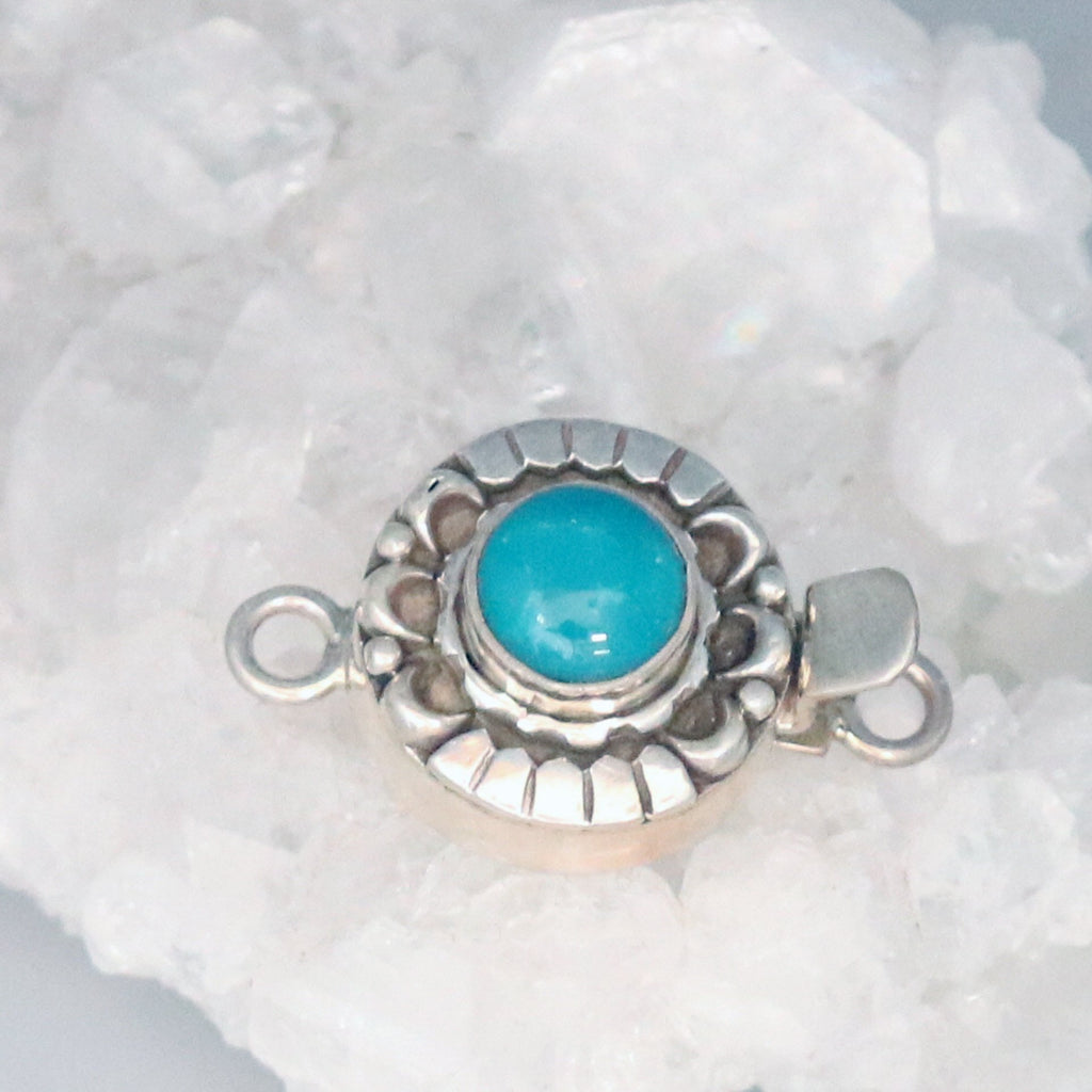 CARICO LAKE Turquoise Clasp 5mm Moon Design -NewWorldGems