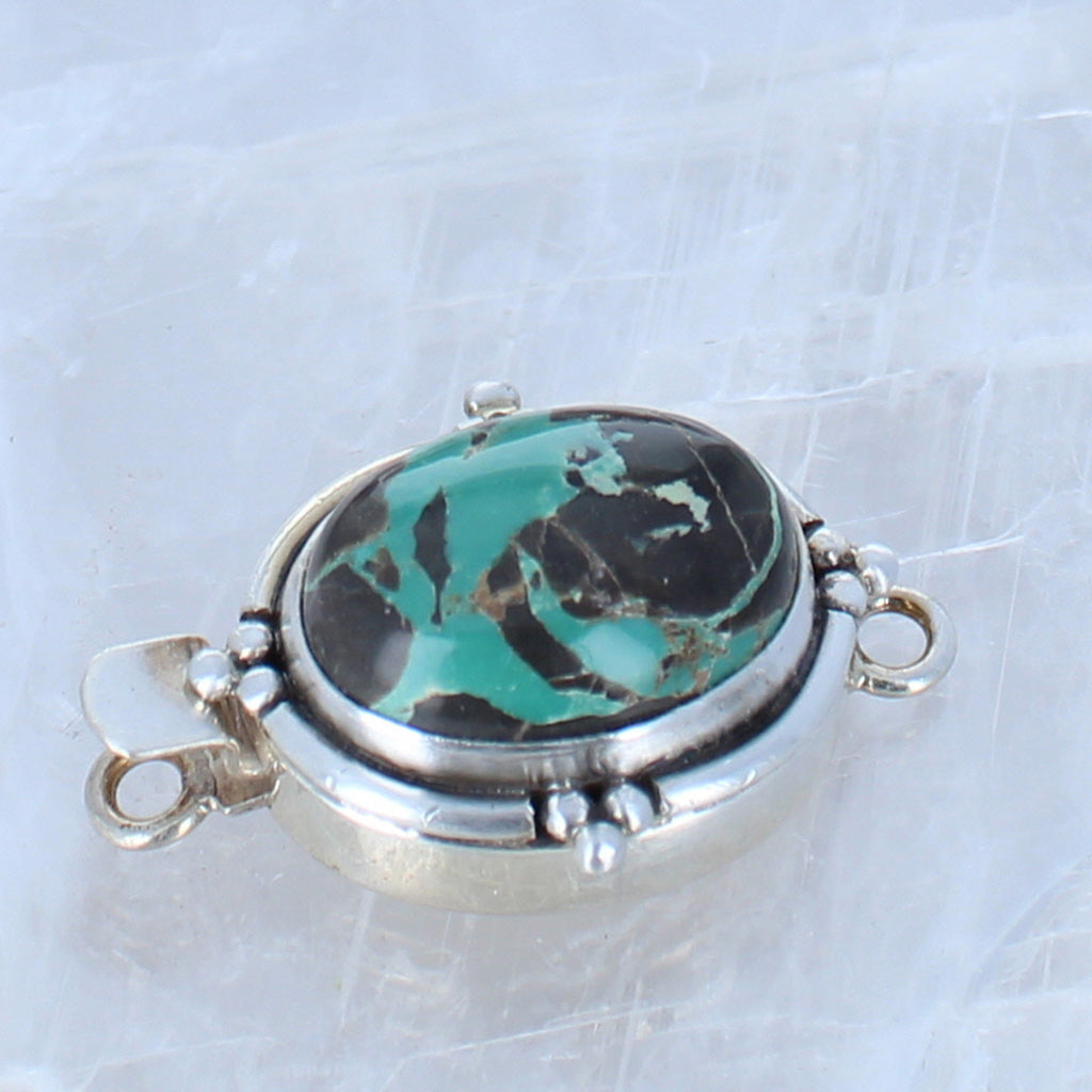 CARICO LAKE TURQUOISE Clasp Sterling 18x13mm Choose Color -NewWorldGems