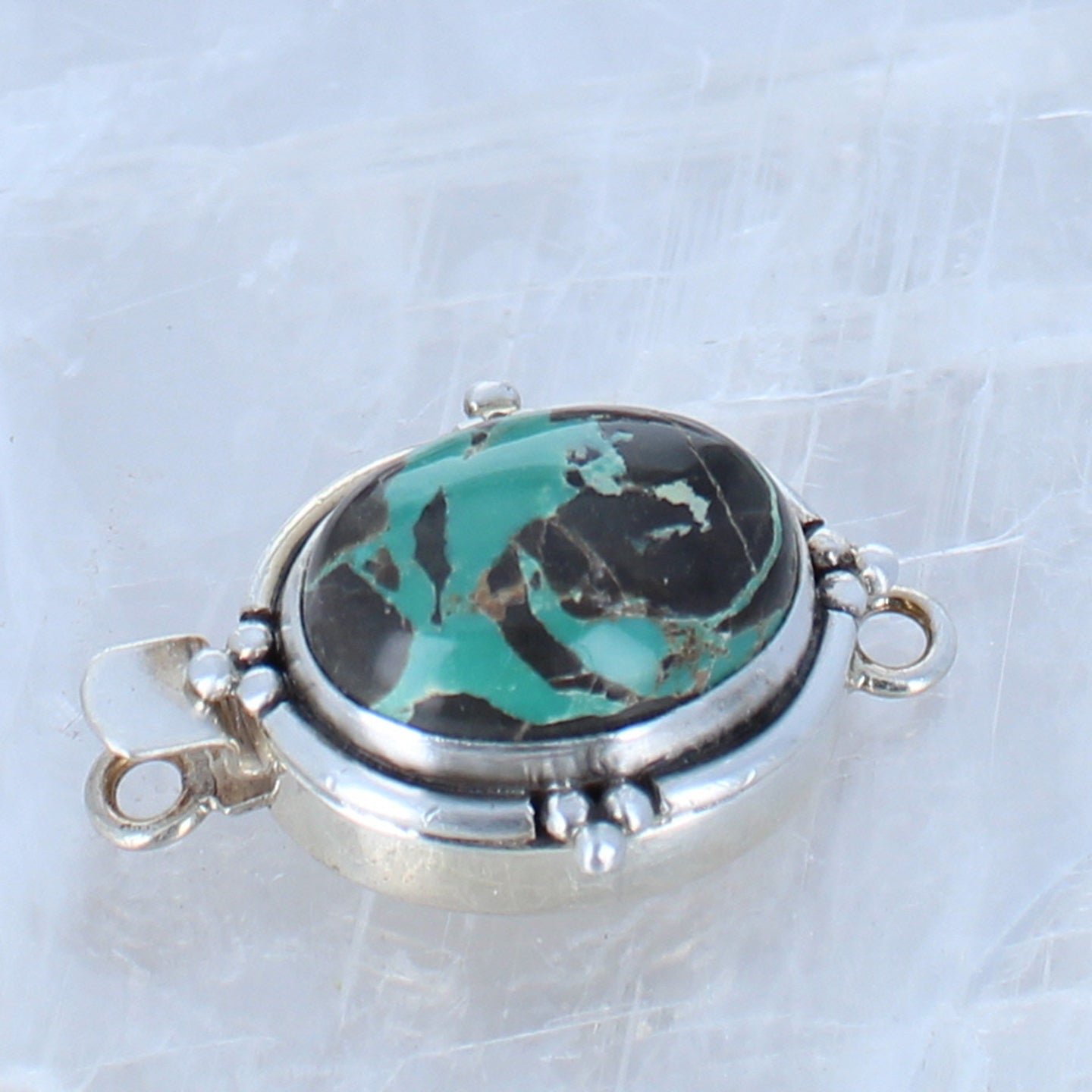 CARICO LAKE TURQUOISE Clasp Sterling 18x13mm Choose Color -NewWorldGems