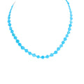 Sleeping Beauty Turquoise Necklace Heart Shaped Beads -NewWorldGems