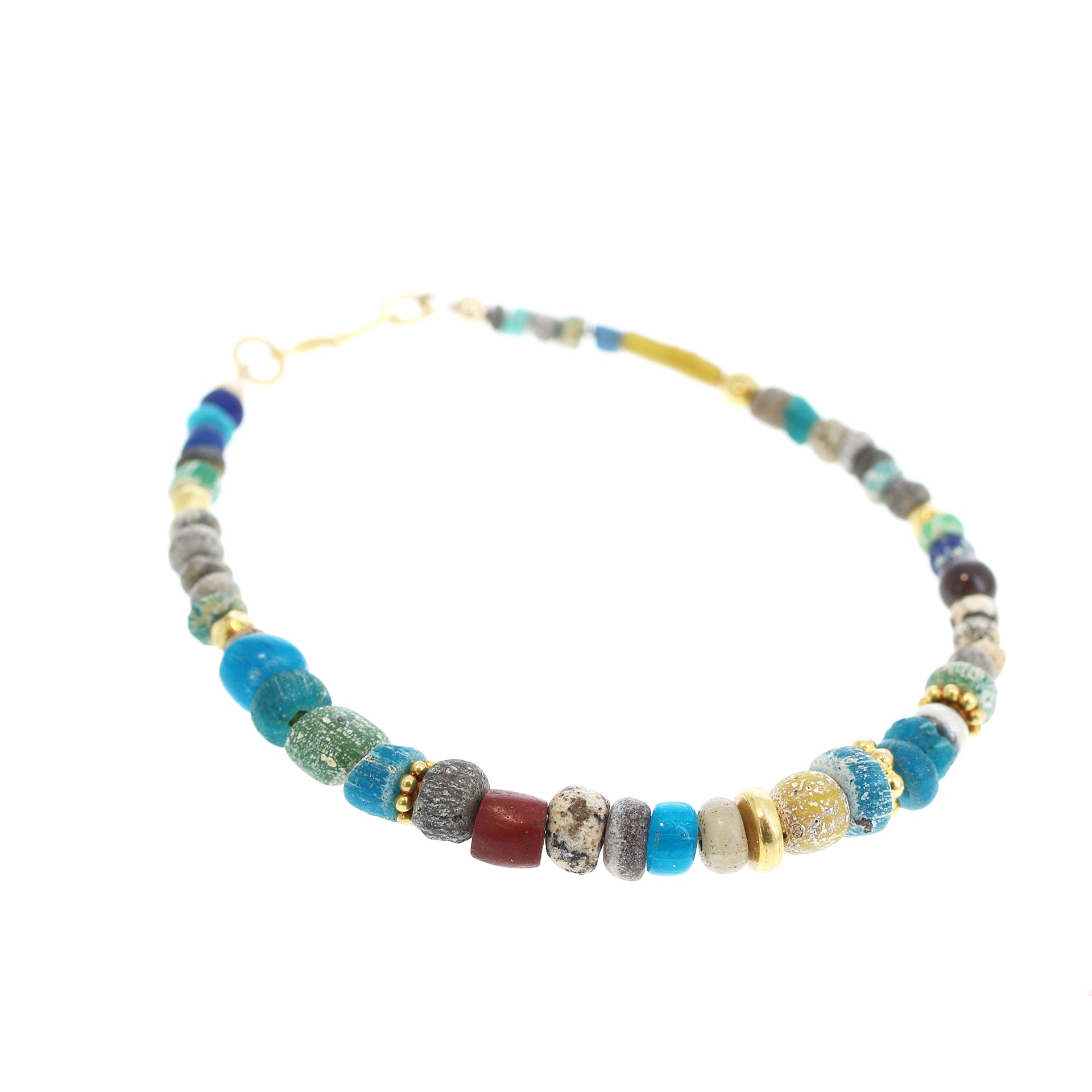 ANCIENT MALI Dig Beads Bracelet 18K Gold -NewWorldGems