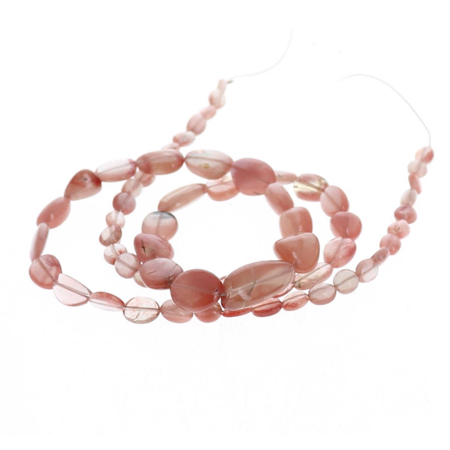 Andesine Beads Oval Shape Light Rose Gold Color 5-14Mm 18", -NewWorldGems