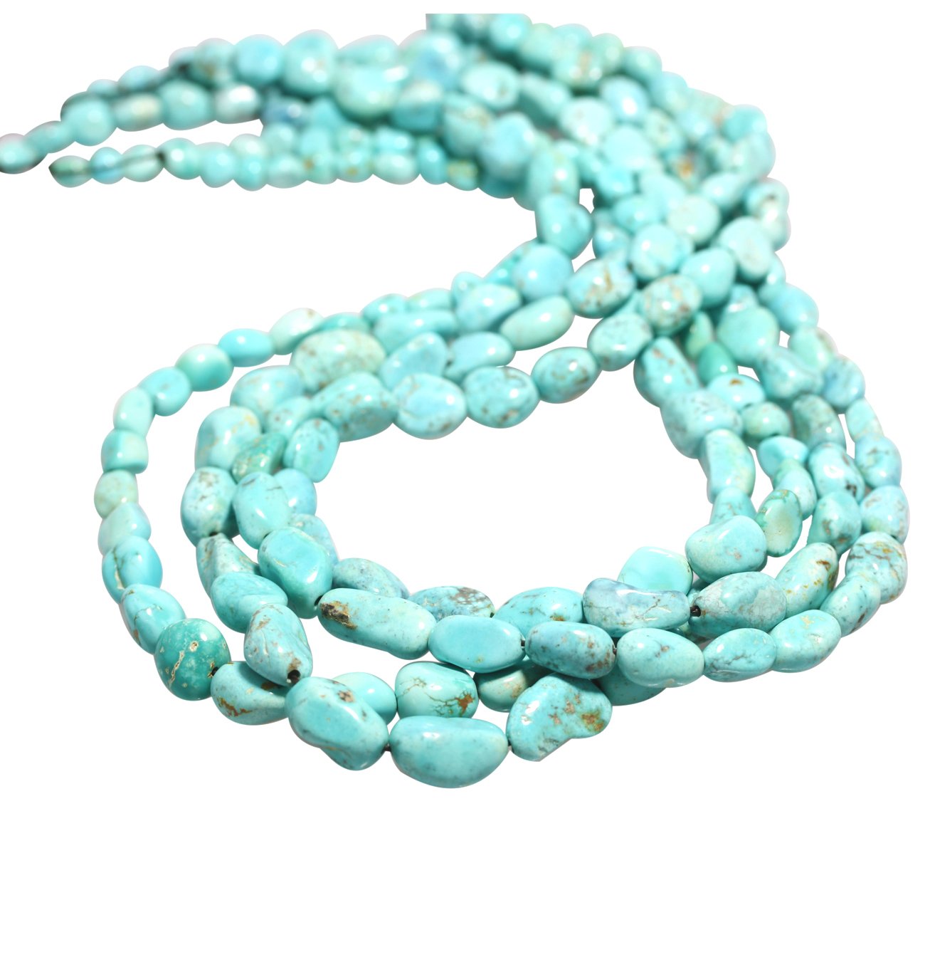 Sierra Nevada Turquoise Beads Nevada Robins Egg Blue 5-7X9Mm, -NewWorldGems