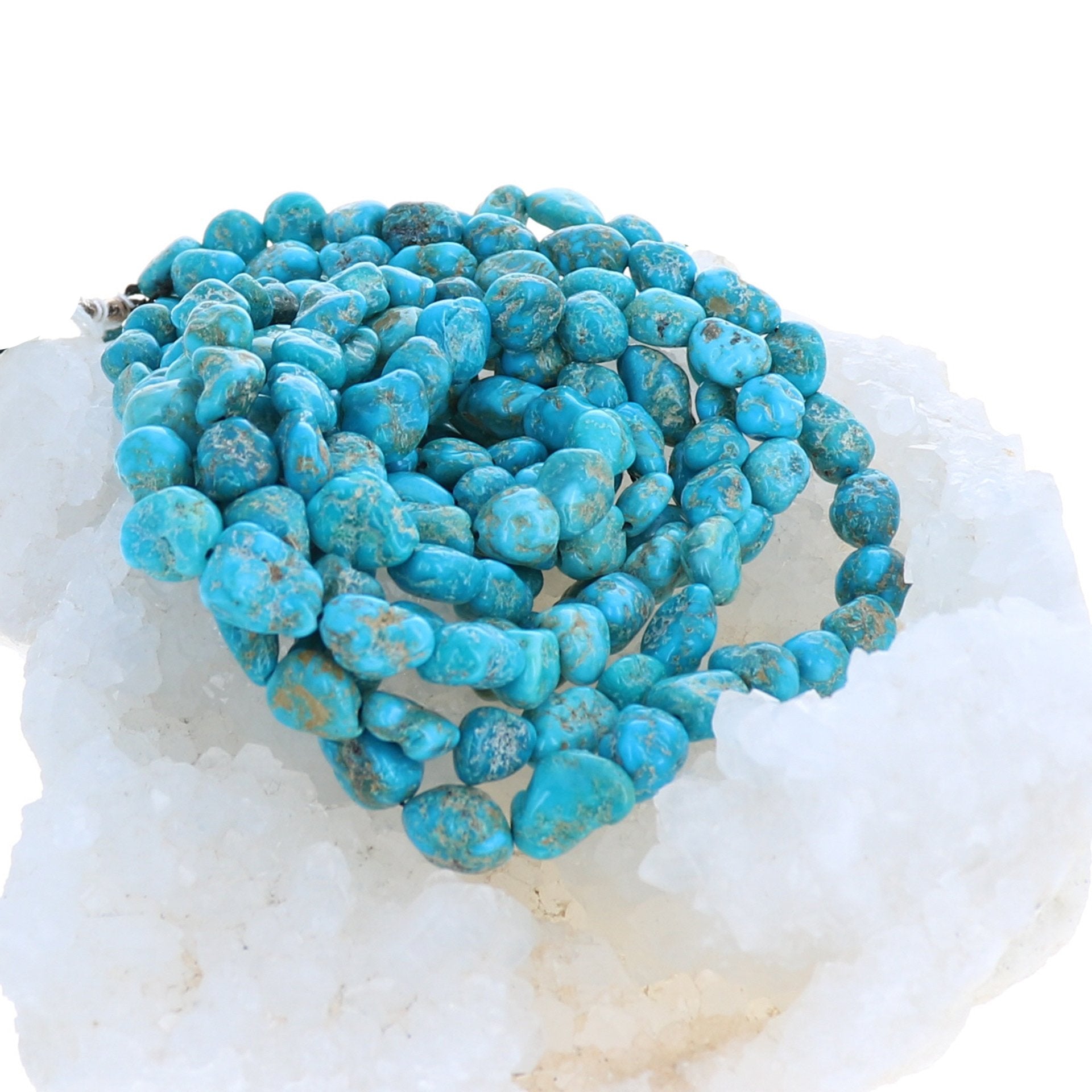 Blue Ridge Orvil Jack Turquoise Beads Potato Shape 5-12mm -NewWorldGems
