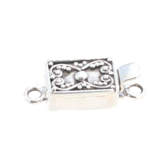 Bali Style Sterling Silver Clasp Handmade Without Gemstone -NewWorldGems