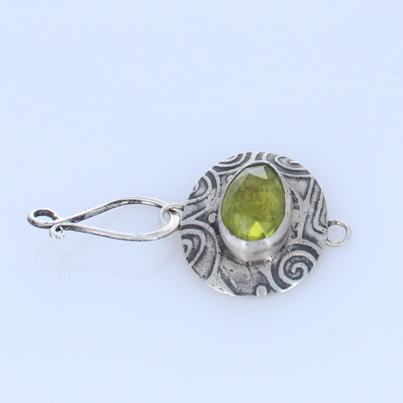 Mixed Gemstone and Turquoise Sterling Clasp J Hook -NewWorldGems