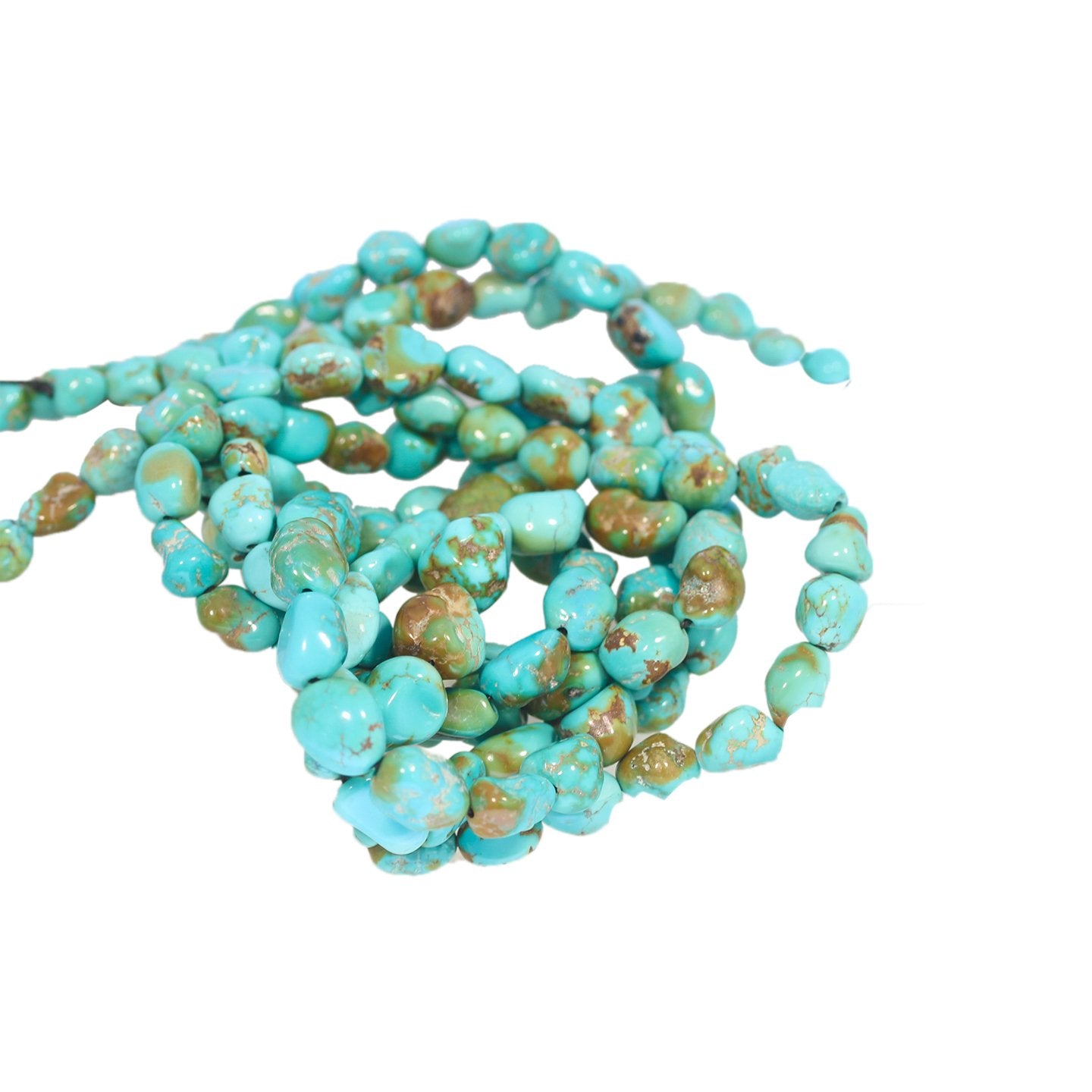 Sierra Nevada Turquoise Beads Nevada Potato Shape -NewWorldGems