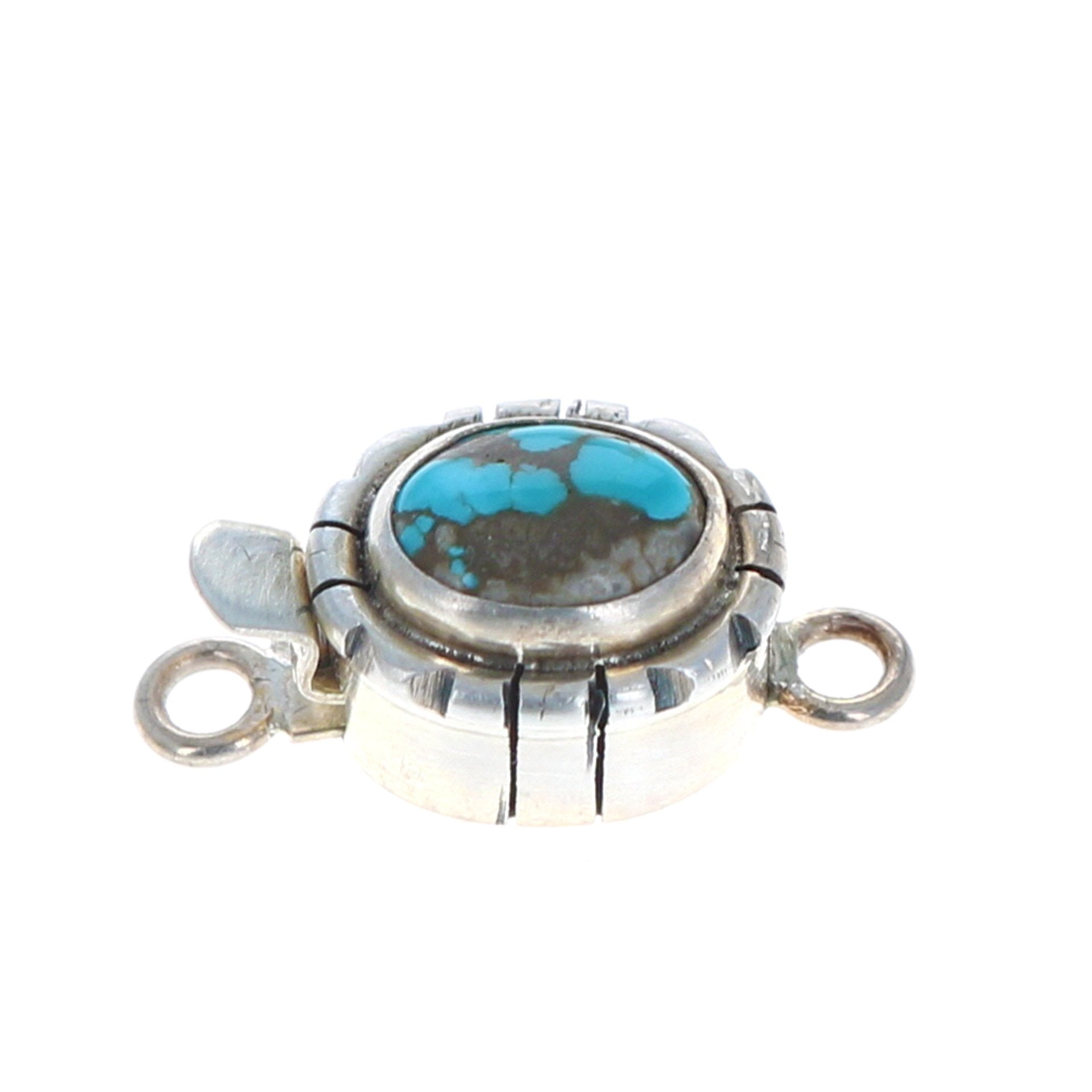 Carico Lake Turquoise Clasp 8X10Mm Southwest Aqua Gray -NewWorldGems