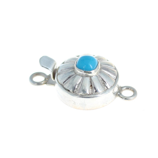 Sleeping Beauty Turquoise Clasp Southwestern Button Design 6Mm -NewWorldGems