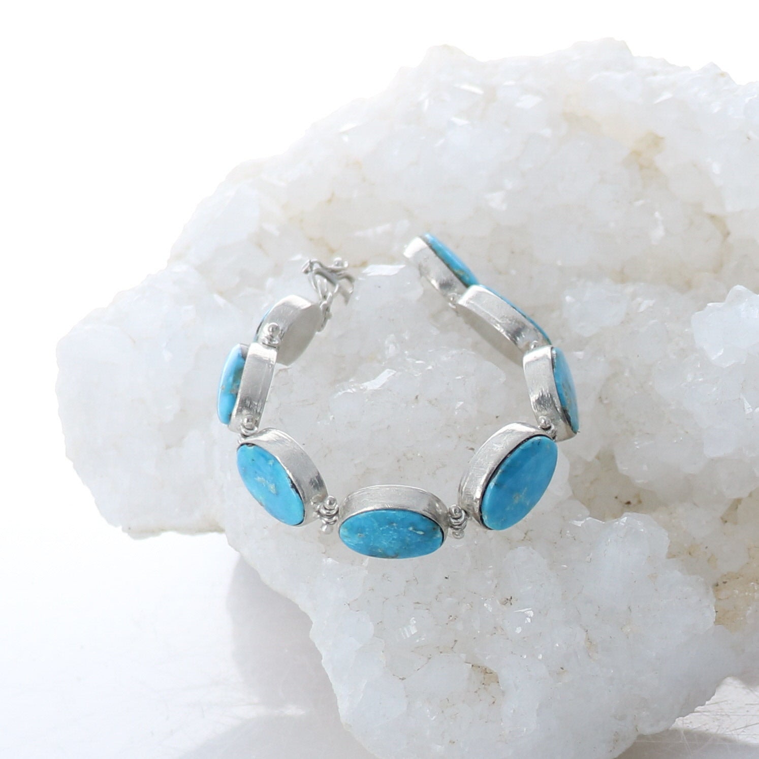 Blue Bird Nevada Turquoise Bracelet Sterling Silver Multi Stone -NewWorldGems