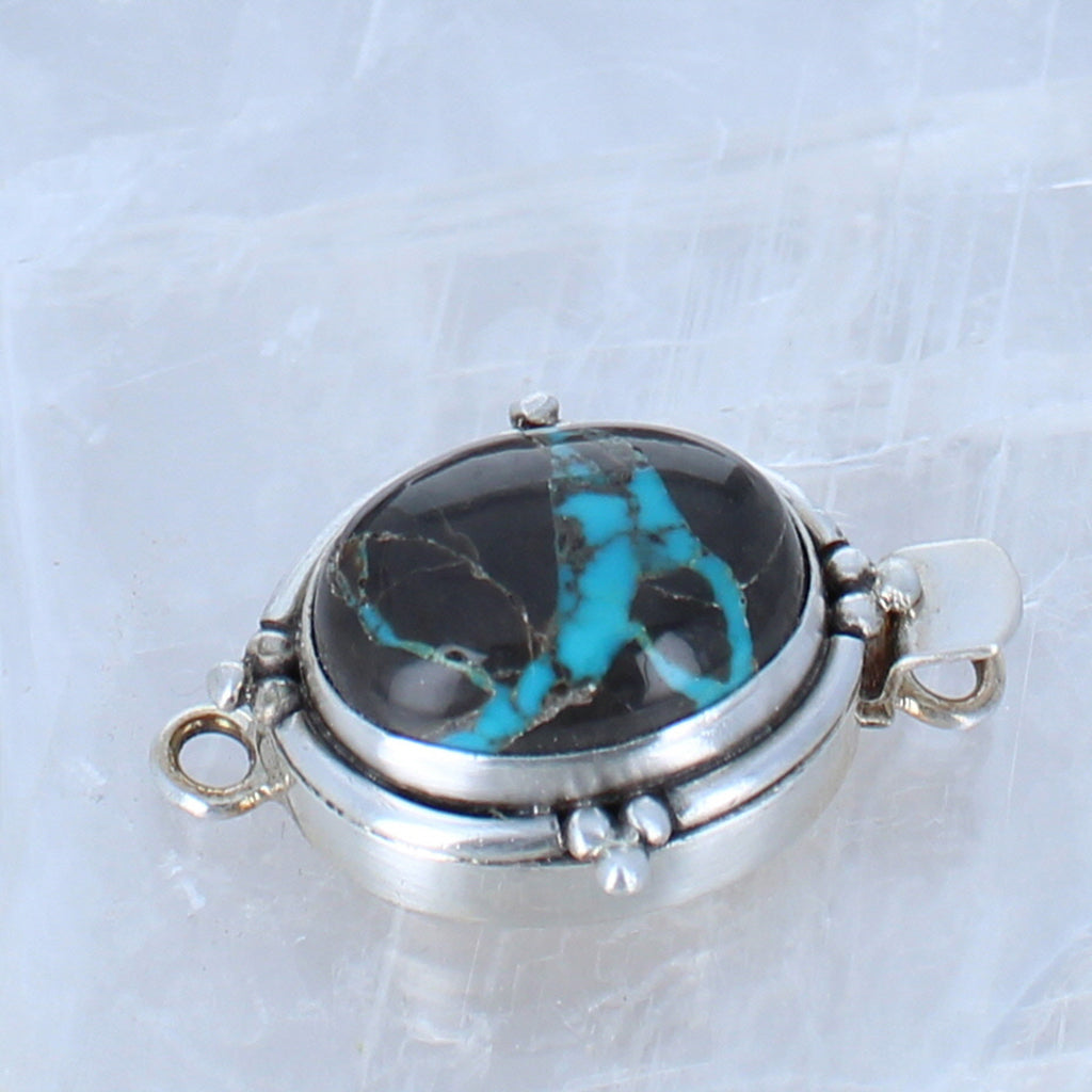 CARICO LAKE TURQUOISE Clasp Sterling 18x13mm Choose Color -NewWorldGems