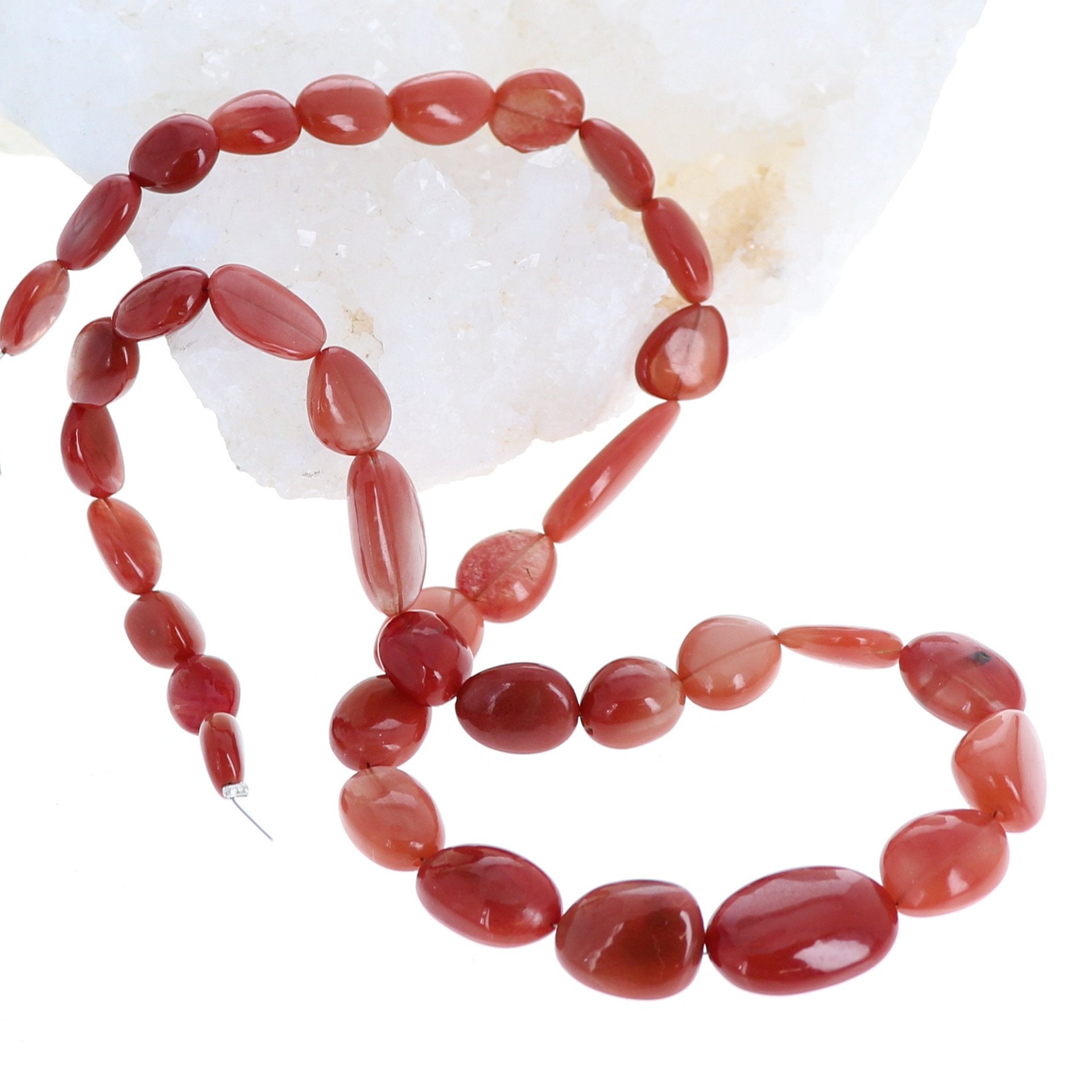 Andesine Beads Oval Shape Rich Auburn Color 4-15X18Mm 18", -NewWorldGems