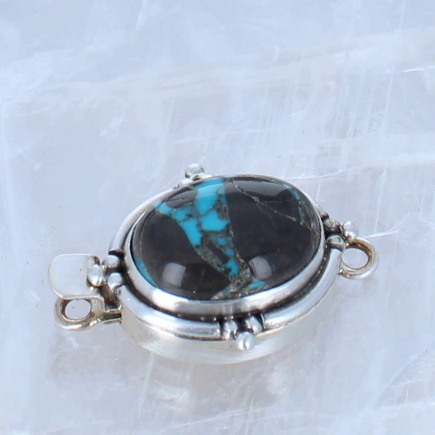 CARICO LAKE TURQUOISE Clasp Sterling 18x13mm Choose Color -NewWorldGems