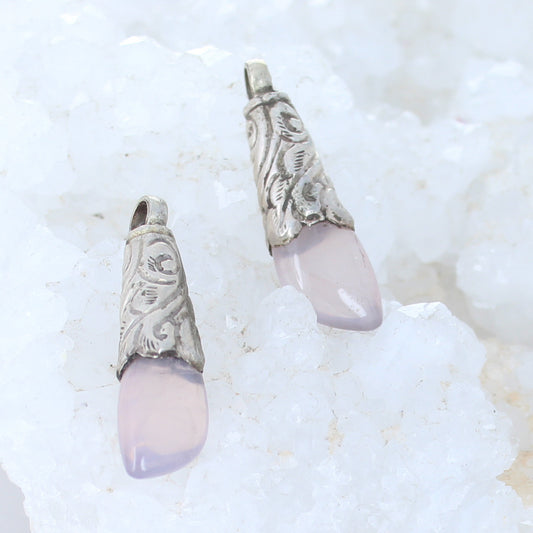 ROSE QUARTZ Sterling Floral Design Components -NewWorldGems