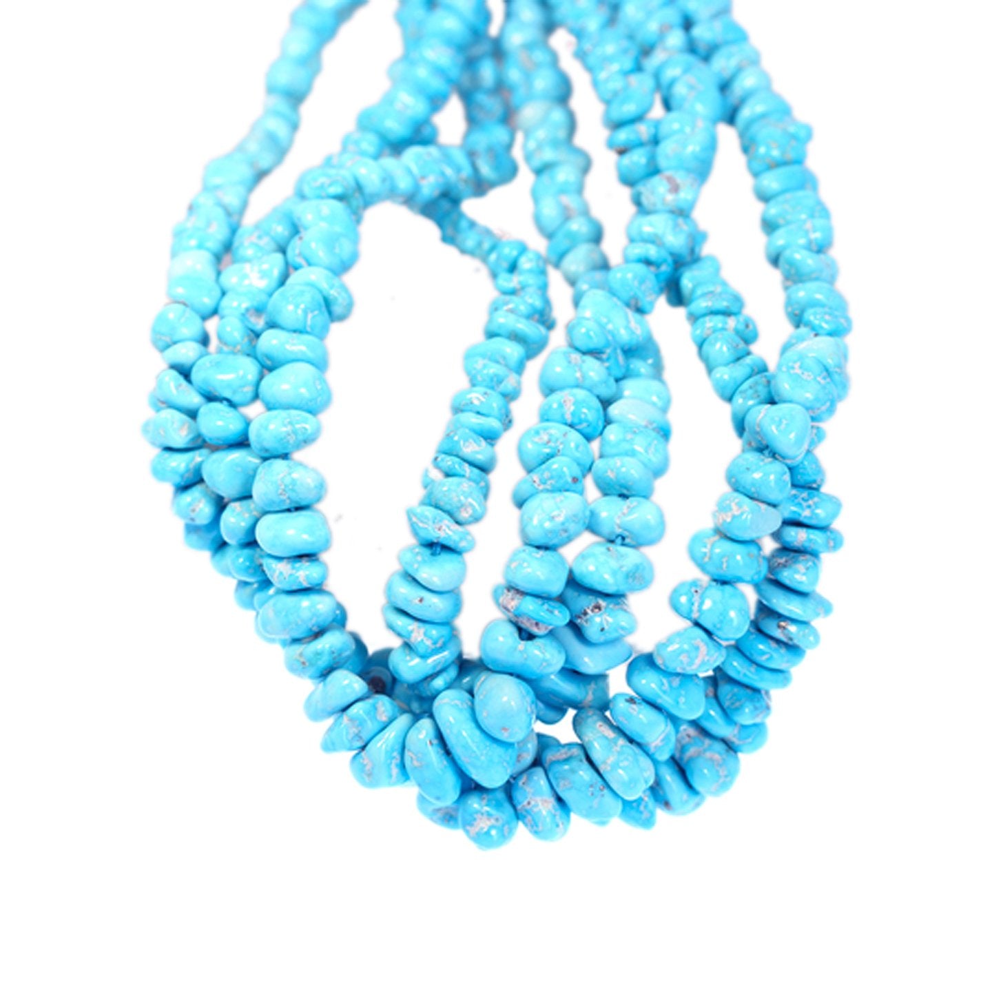 Sleeping Beauty Turquoise Beads Oval Nuggets 12-18X13Mm, -NewWorldGems