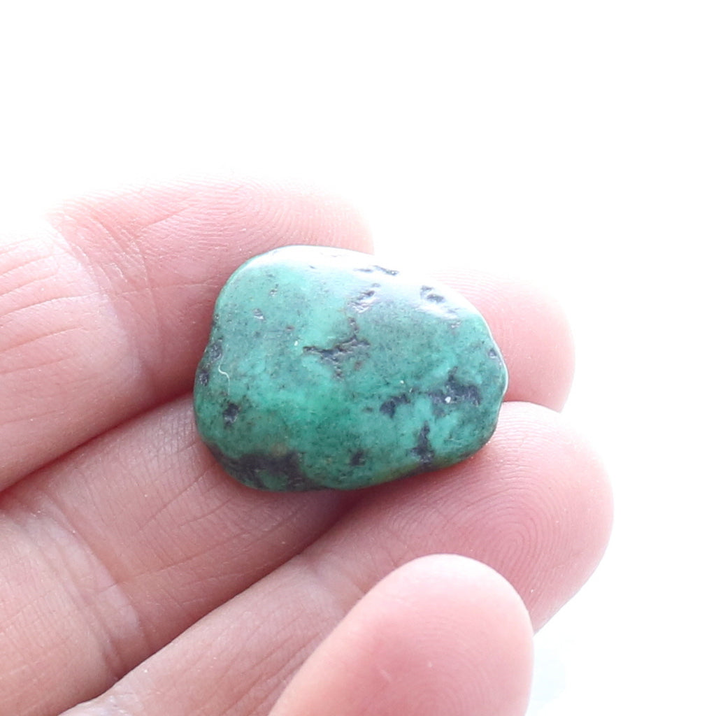 Antique Tibetan Turquoise Bead 21.8x18mm #23 -NewWorldGems