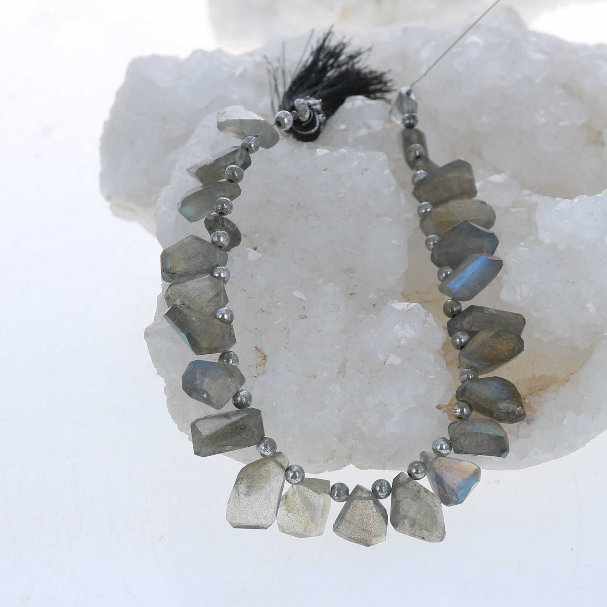 Labradorite Beads Faceted Free Form Briolettes Large -NewWorldGems