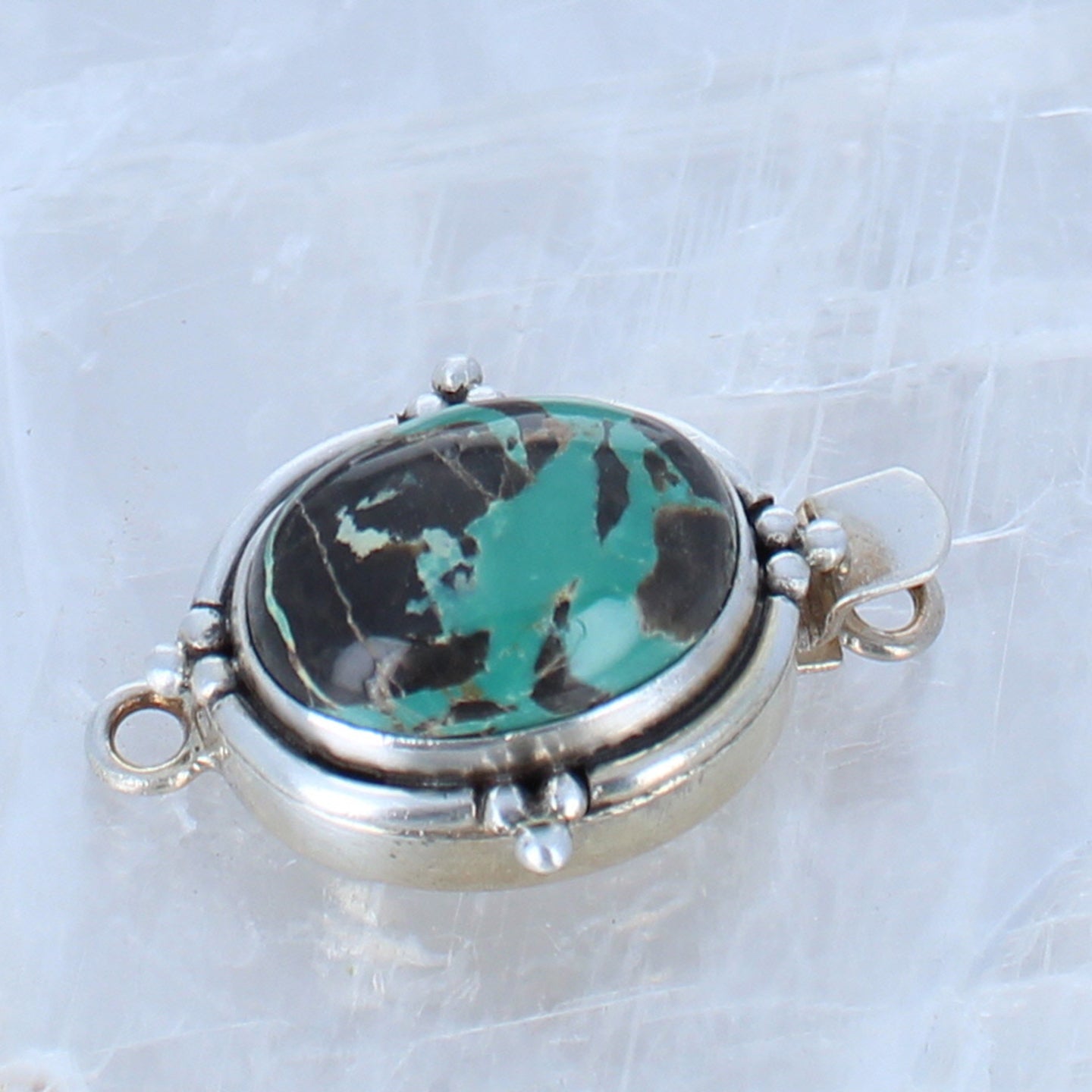 CARICO LAKE TURQUOISE Clasp Sterling 18x13mm Choose Color -NewWorldGems