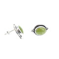 Gaspeite Earrings Sterling Southwest Style Posts Studs -NewWorldGems