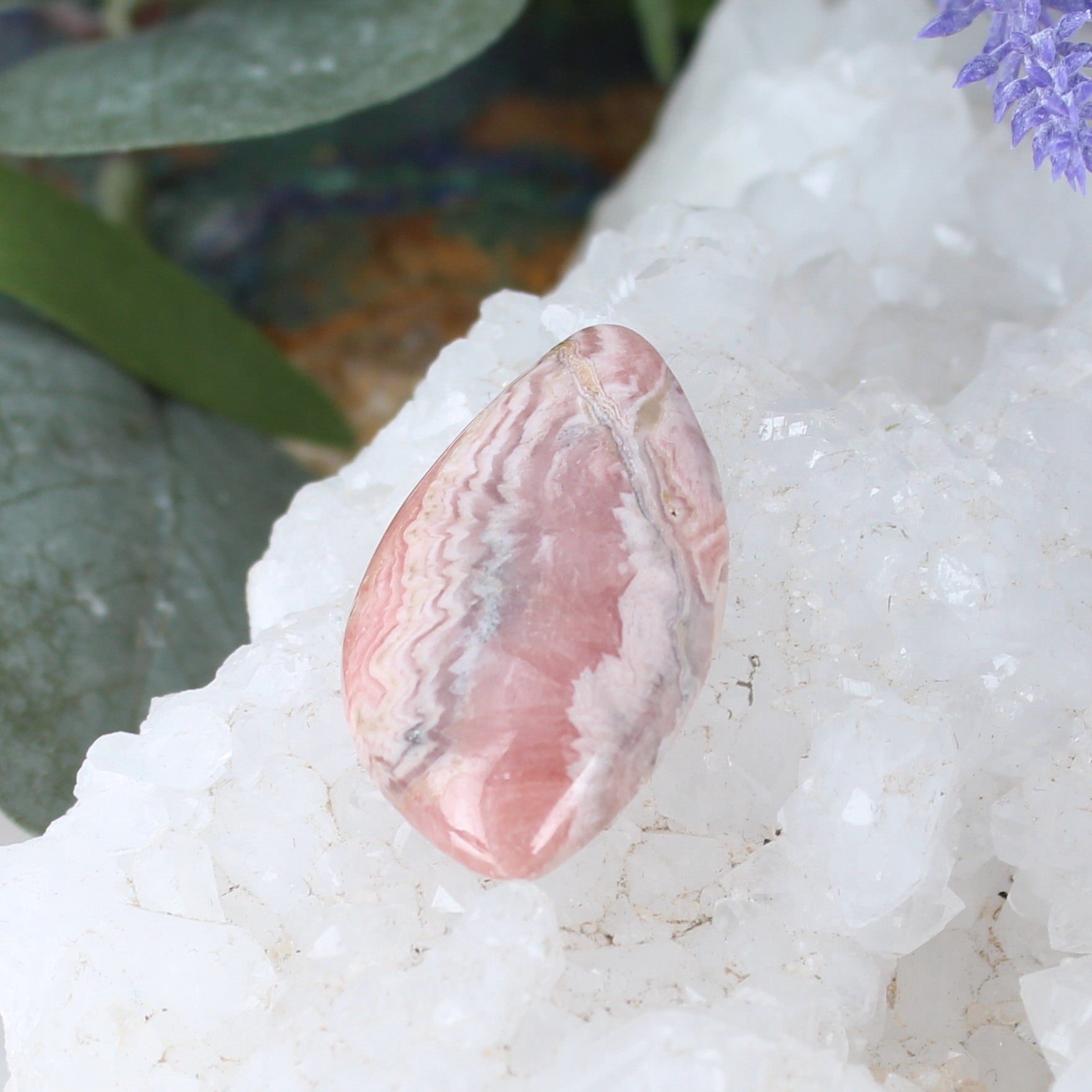 RHODOCHROSITE CABOCHON Large Teardrop 35x21mm -NewWorldGems