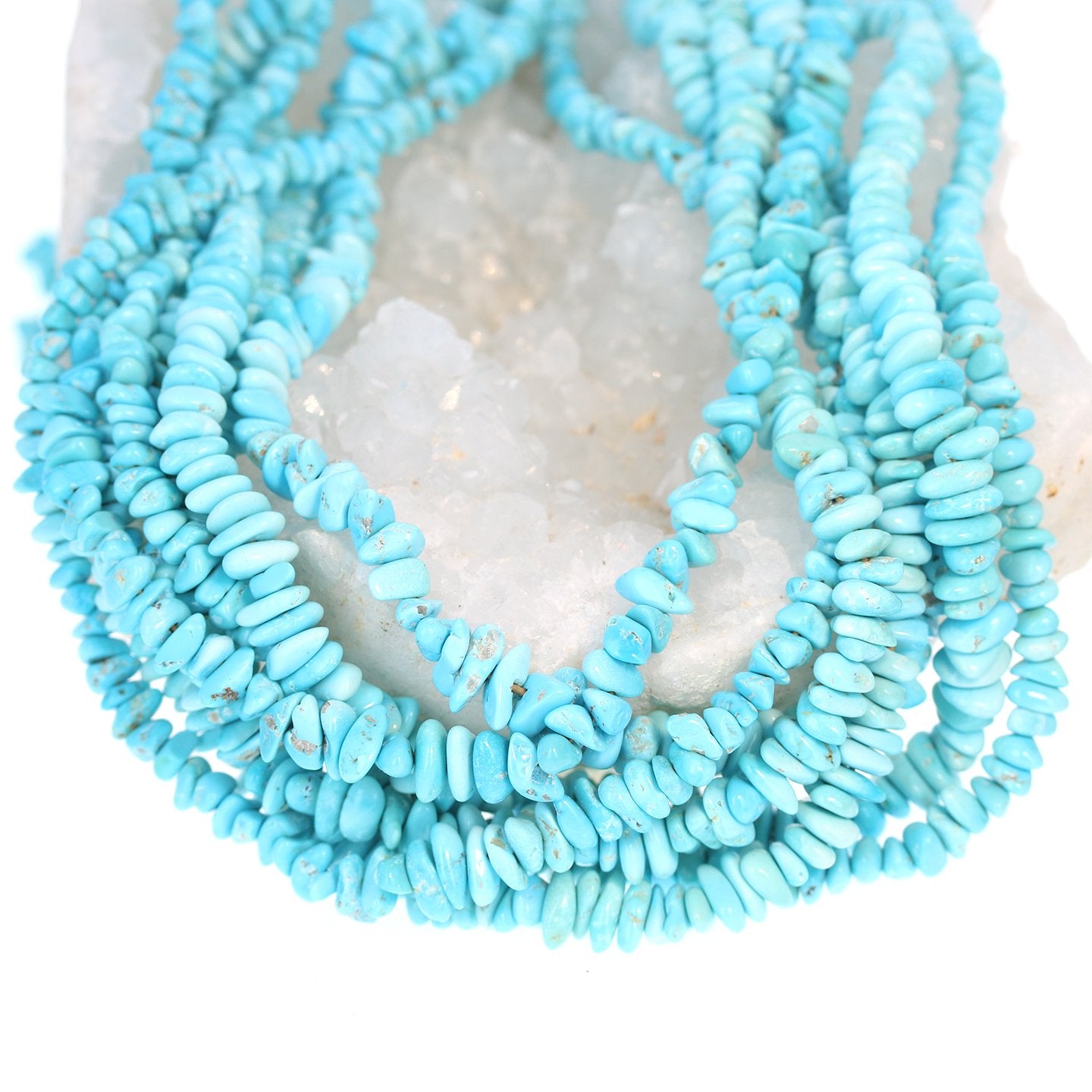 Sleeping Beauty Turquoise Nugget Beads Light Blue -NewWorldGems