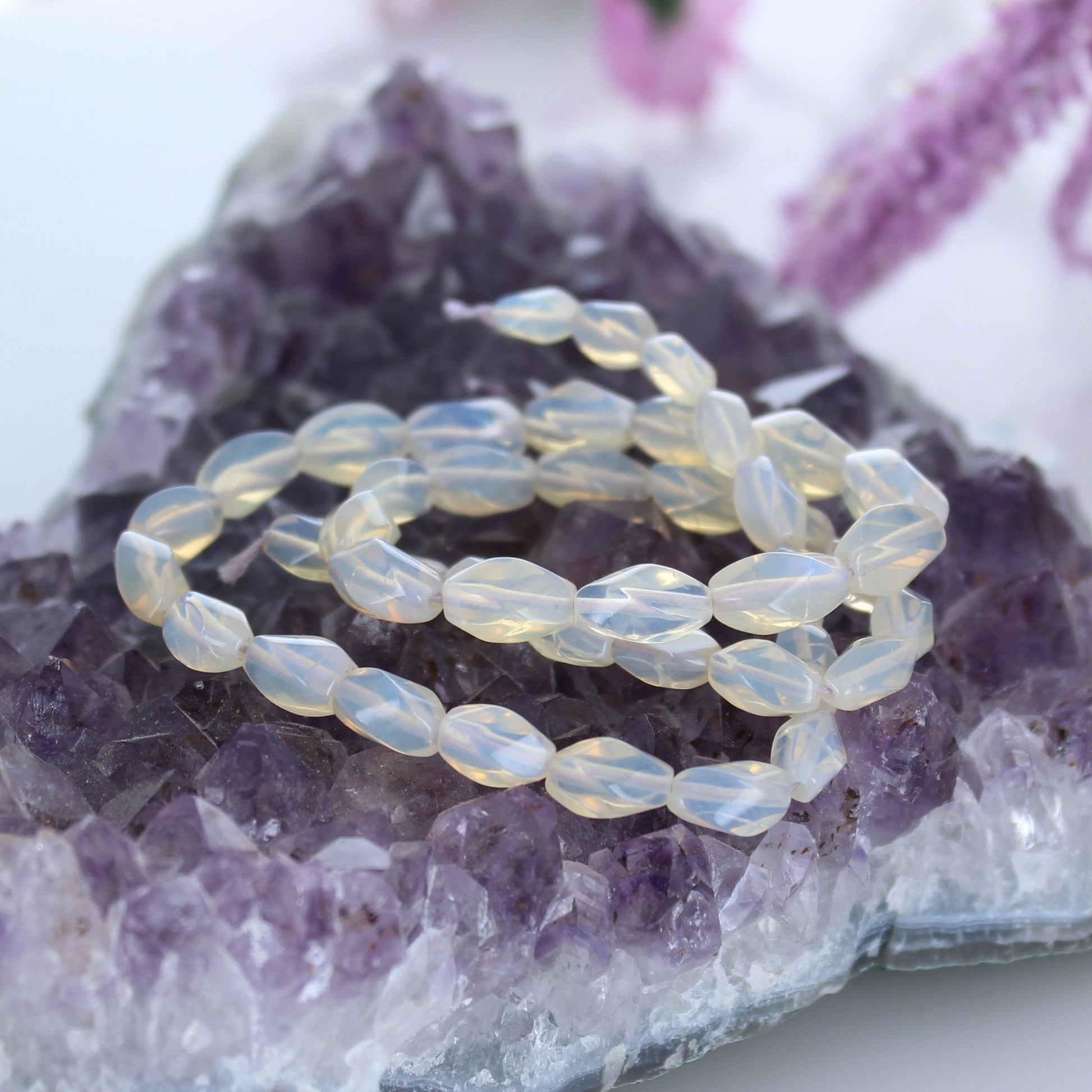 EXQUISITE AUSTRALIAN Crystal Opal Beads Coober Pedy Beads -NewWorldGems