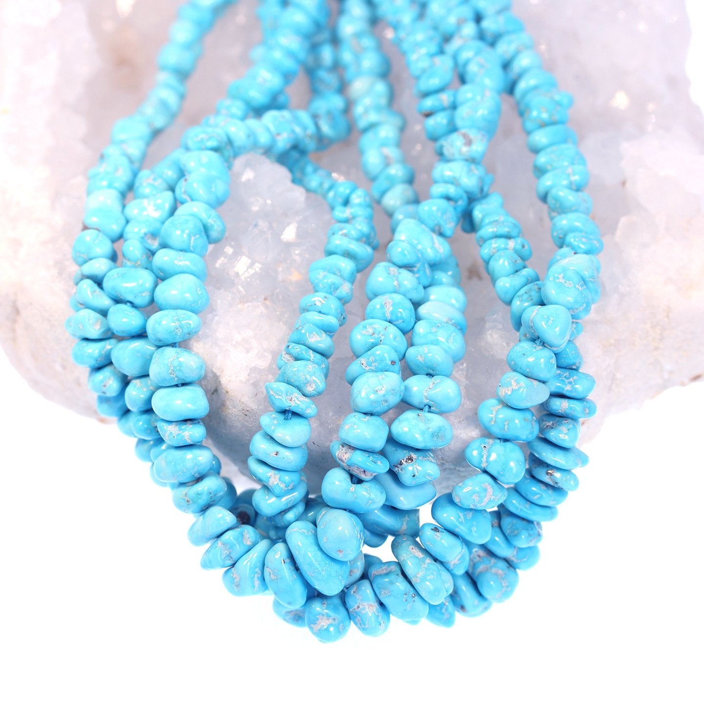 Sleeping Beauty Turquoise Beads Nuggets 5-11Mm, -NewWorldGems