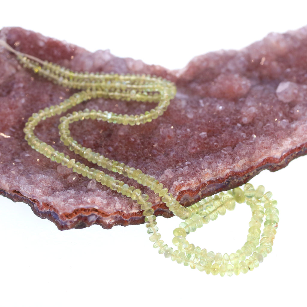 SPARKLING CHRYSOBERYL Beads Rondelles 2.6-5mm 16" -NewWorldGems