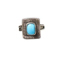 Ring Sleeping Beauty Turquoise Sterling Faceted Sze 6 -NewWorldGems