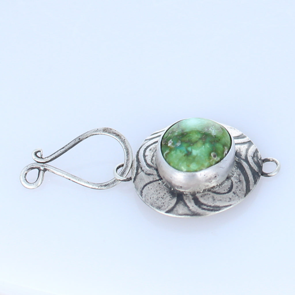 Mixed Gemstone and Turquoise Sterling Clasp J Hook -NewWorldGems