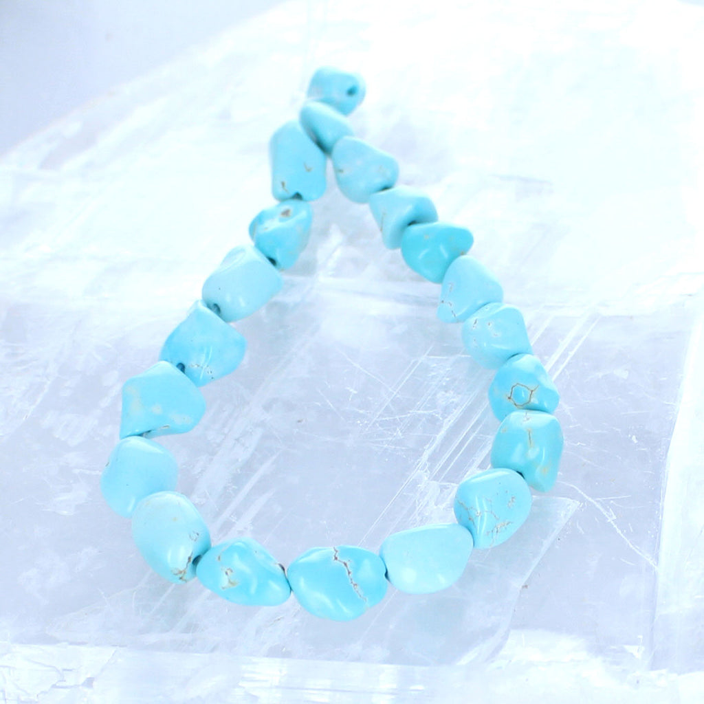 Rare LONE MOUNTAIN TURQUOISE Beads 6-7mm 6" Strand -NewWorldGems