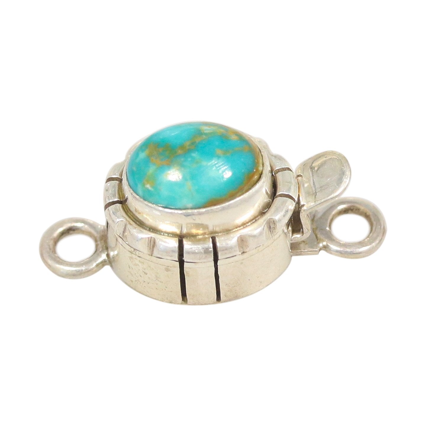 Carico Lake Turquoise Clasp Light Aqua 8X10Mm Southwest Style -NewWorldGems