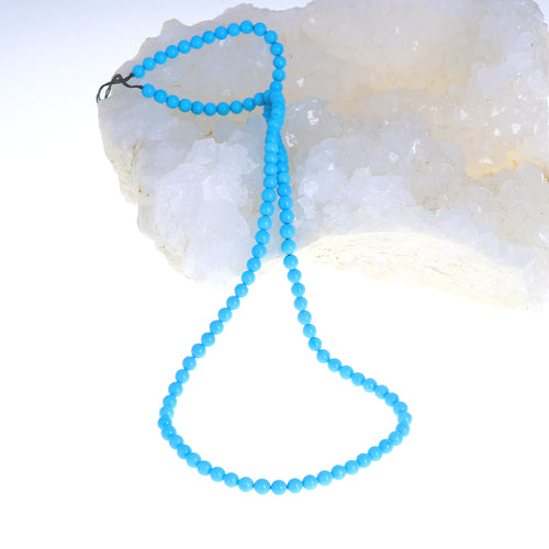 AAA SLEEPING Beauty Turquoise Beads Round 4.5mm 18" -NewWorldGems