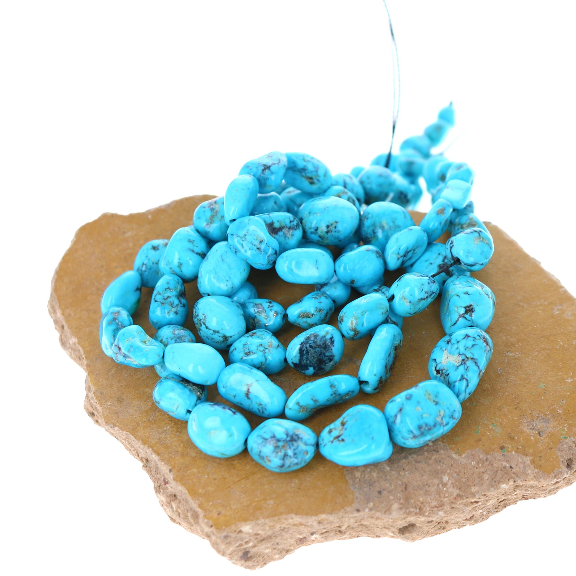 Tonopah Nevada Turquoise Beads Nevada Potato Shape Large, -NewWorldGems