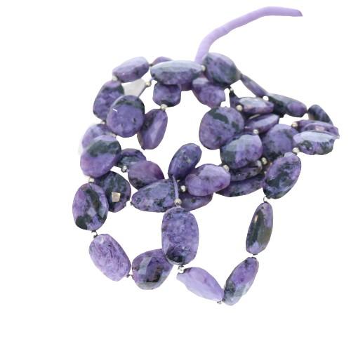 Charoite Beads Faceted Free Form 16" -NewWorldGems