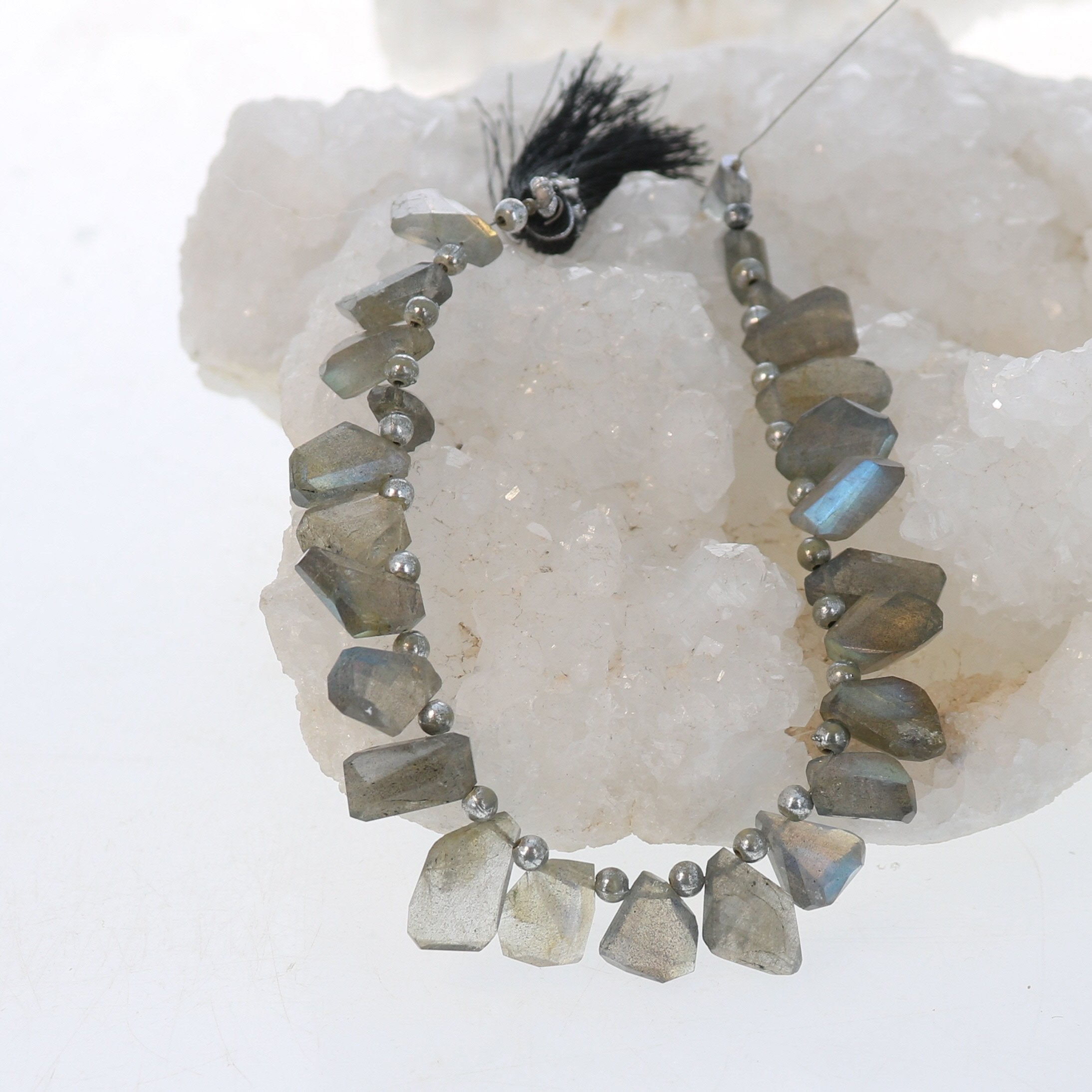 Labradorite Beads Faceted Free Form Briolettes Large -NewWorldGems