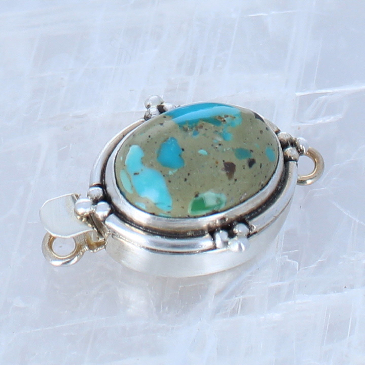 CARICO LAKE TURQUOISE Clasp Sterling 18x13mm Choose Color -NewWorldGems