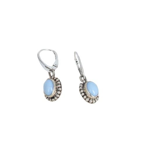 Owyhee Opal Earrings Earrings Leverback -NewWorldGems