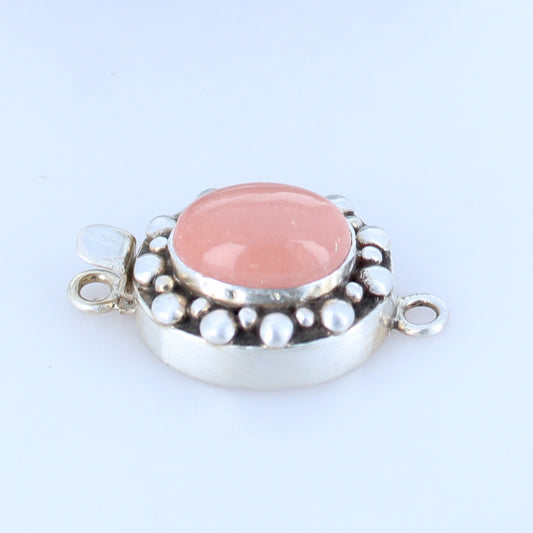 Mookaite Clasp Sterling Silver Peachy Pink Color -NewWorldGems